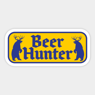 Beer Hunter Yellow-Blue Sticker